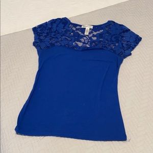 Blue lace T-shirt